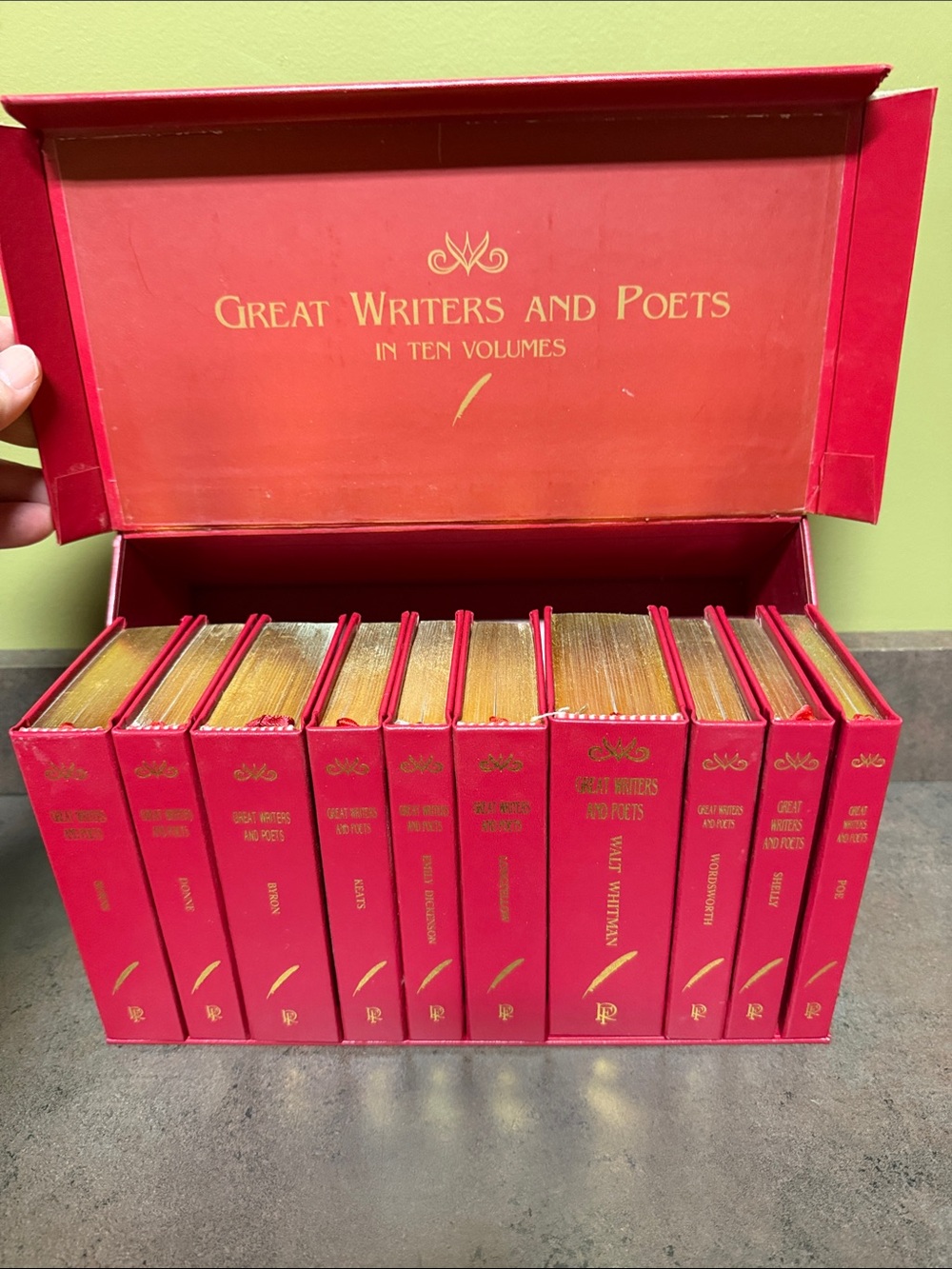 Great Writers and Poets - Red Ten-Volume Book Set